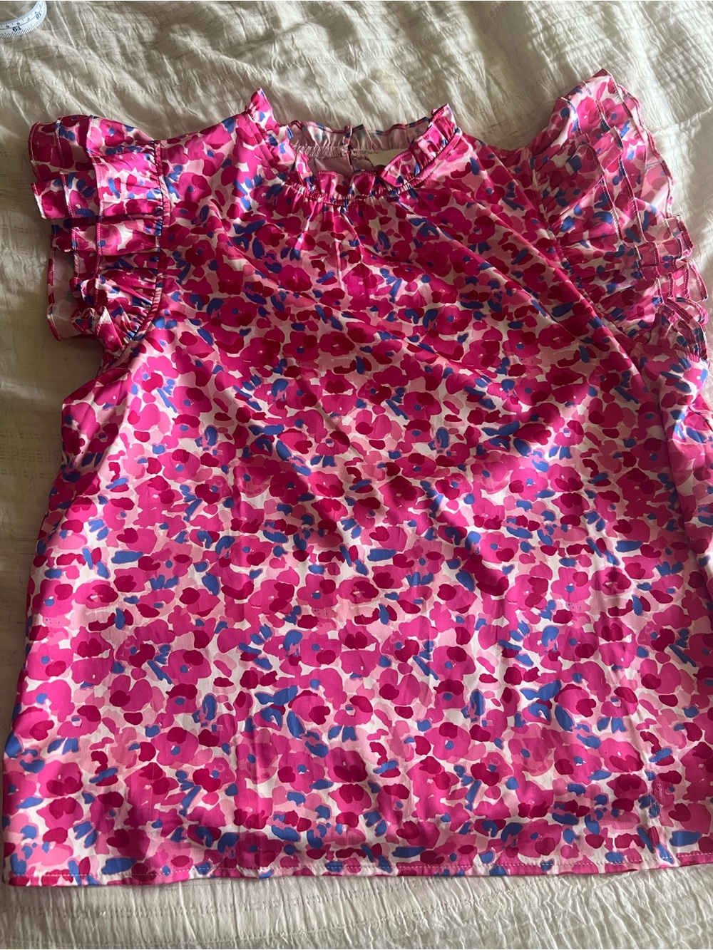 PINCH Pink Floral Ruffle Top - Picture 2 of 6